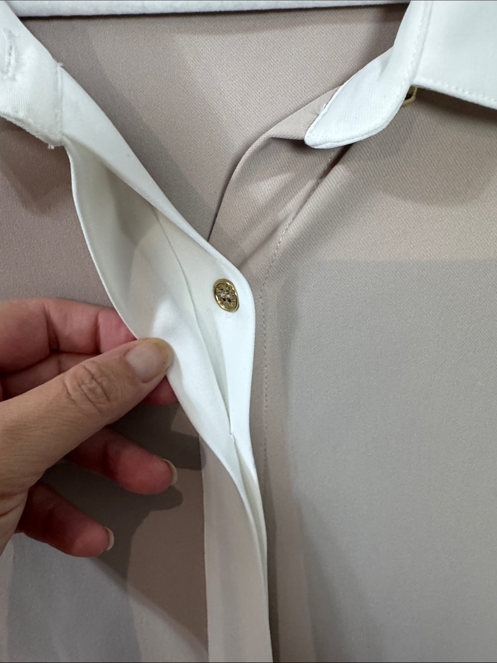 (Sizes 14,16) Calvin Klein Khaki, Black and Cream Shirt Dress - Picture 9 of 12
